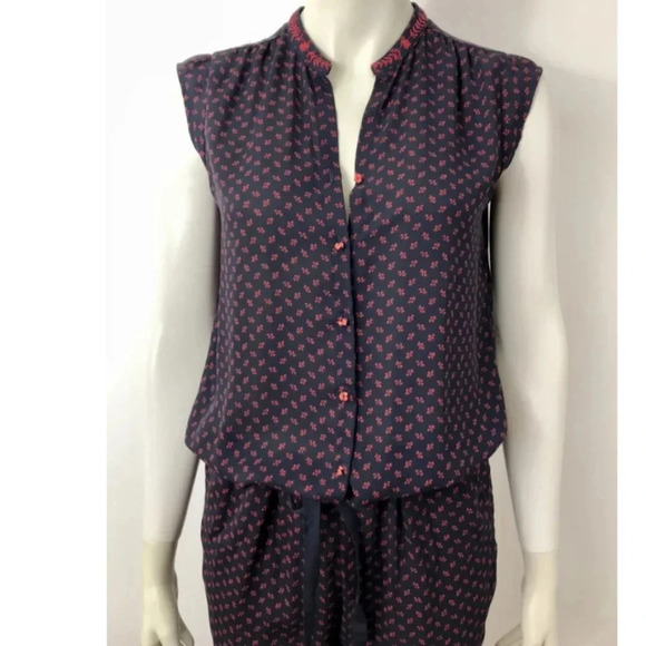 Scotch & Soda Maison Scotch Button Down Sleeveless Women's Boho Jumpsuit Size L. - Picture 2 of 16